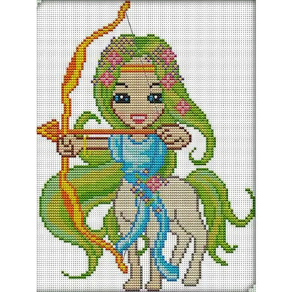 Sagittarius - 14CT Stamped Cross Stitch 21*28CM(Joy Sunday)