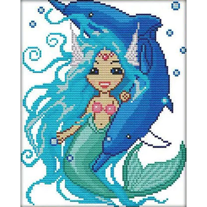 Pisces - 14CT Stamped Cross Stitch 25*29CM(Joy Sunday)