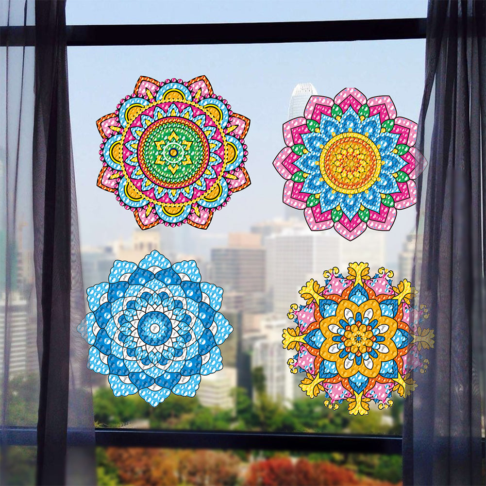 6 PCS Gem Art DIY Craft Kits Mandala Diamond Painting Stickers for Boy Girl Gift