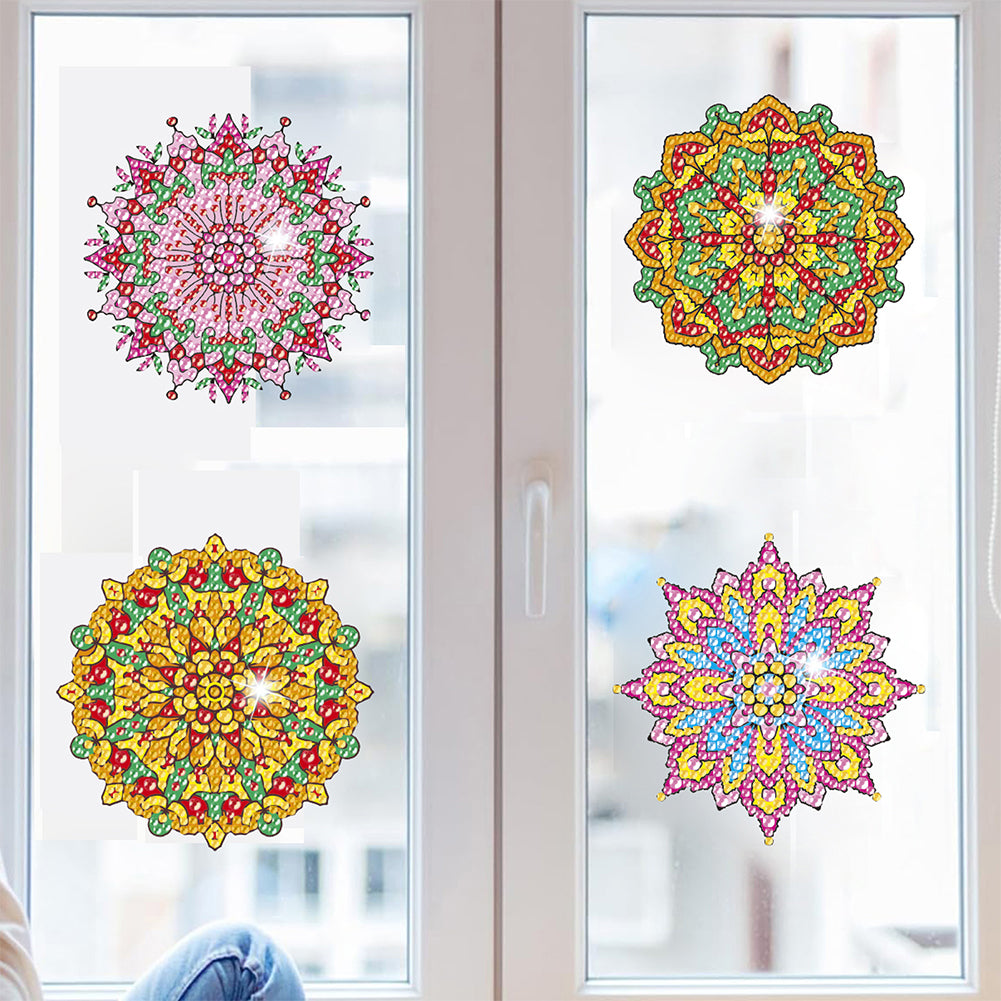 6 PCS Gem Art DIY Craft Kits Mandala Diamond Painting Stickers for Boy Girl Gift