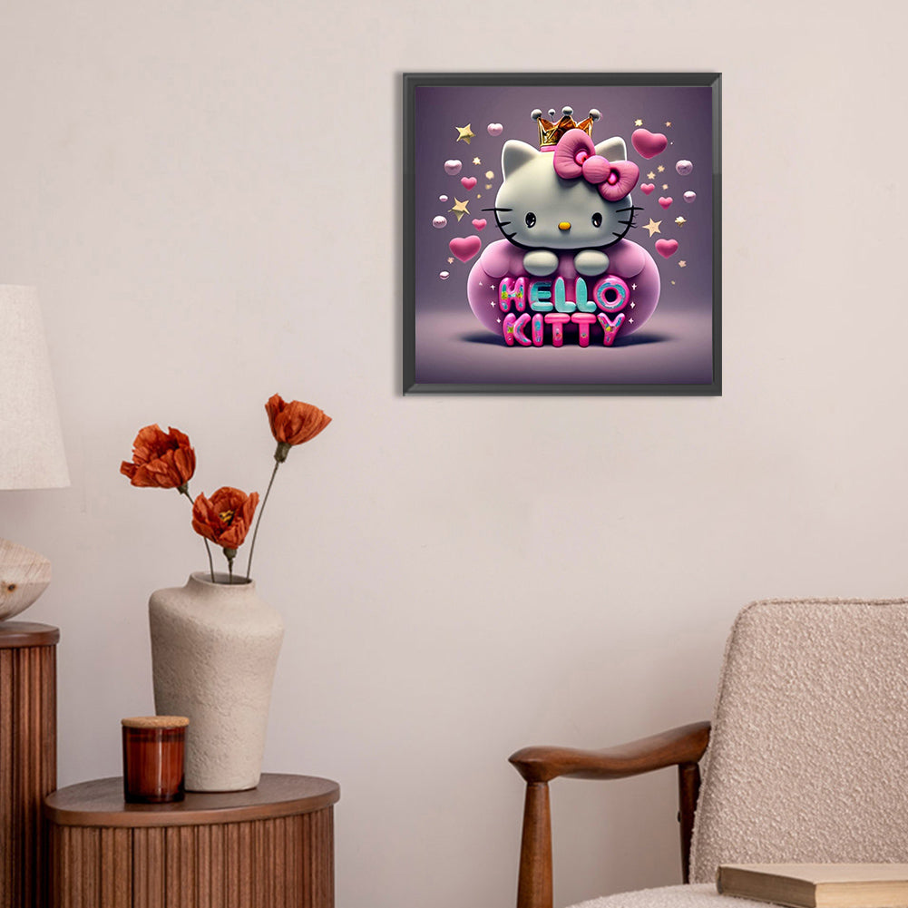 Cartoon Minifigure-Hello Kitty - Full Round Drill Diamond Painting 30*30CM