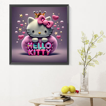Cartoon Minifigure-Hello Kitty - Full Round Drill Diamond Painting 30*30CM