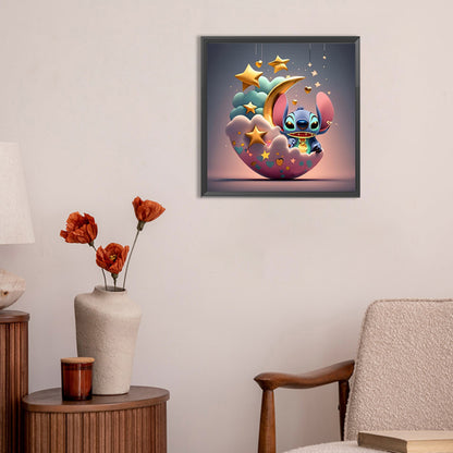 Star Moon And Stitch - Full Round Drill Diamond Painting 30*30CM