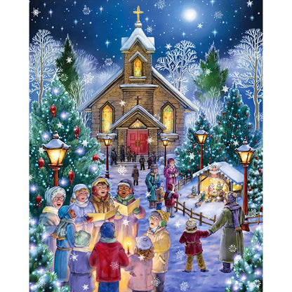 Christmas Choir - Full AB Round Drill Diamond Painting 40*50CM