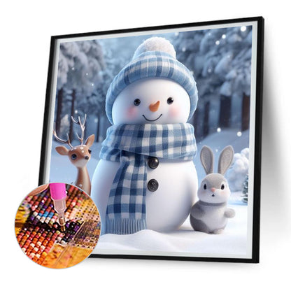 Christmas Snowman - Full Round Drill Diamond Painting 30*30CM