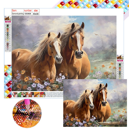 Horse - Full Square Drill Diamond Painting 40*30CM