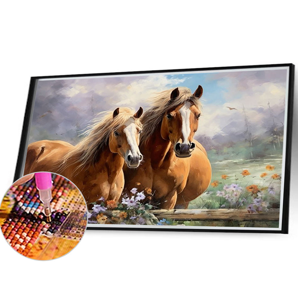 Horse - Full Square Drill Diamond Painting 40*30CM