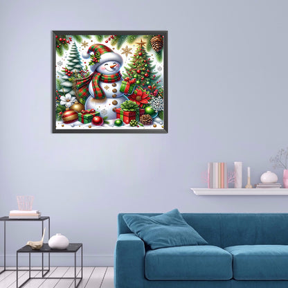 Snowman - Full Round Drill Diamond Painting 40*35CM