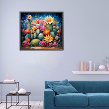 Cactus Flower - Full Round Drill Diamond Painting 40*35CM