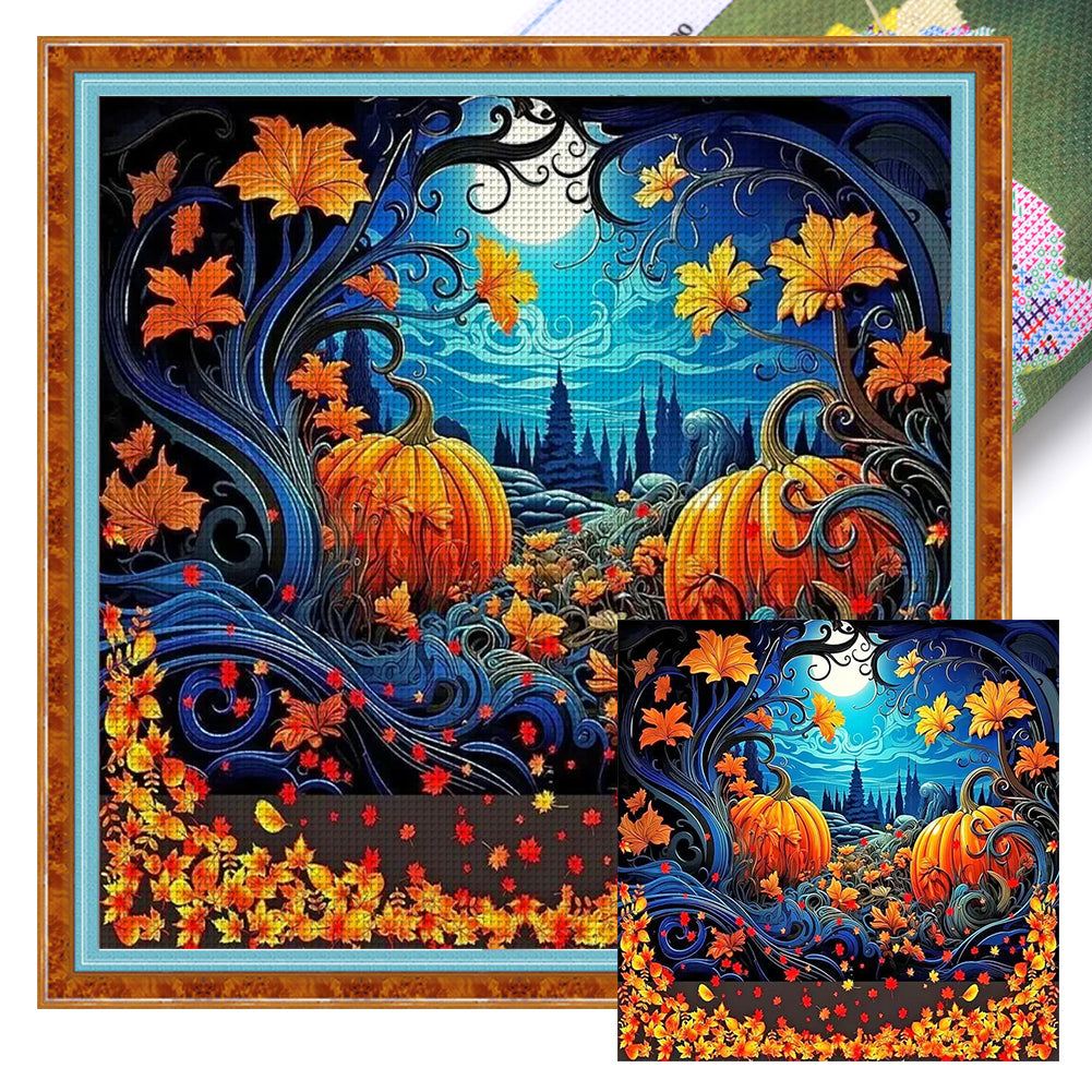 Pumpkin - 14CT Stamped Cross Stitch 60*60CM