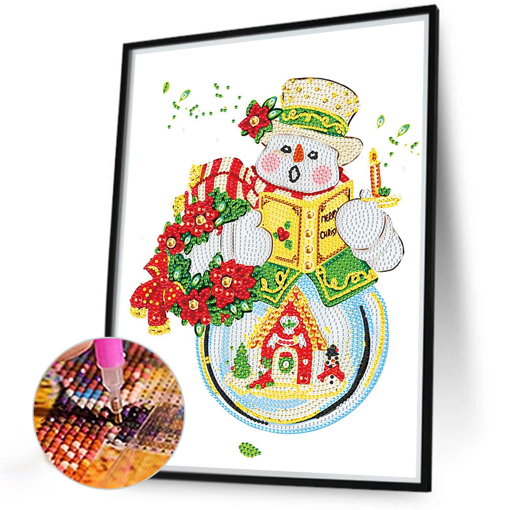 Snowman - Special Shaped Drill Diamond Painting 30*40CM