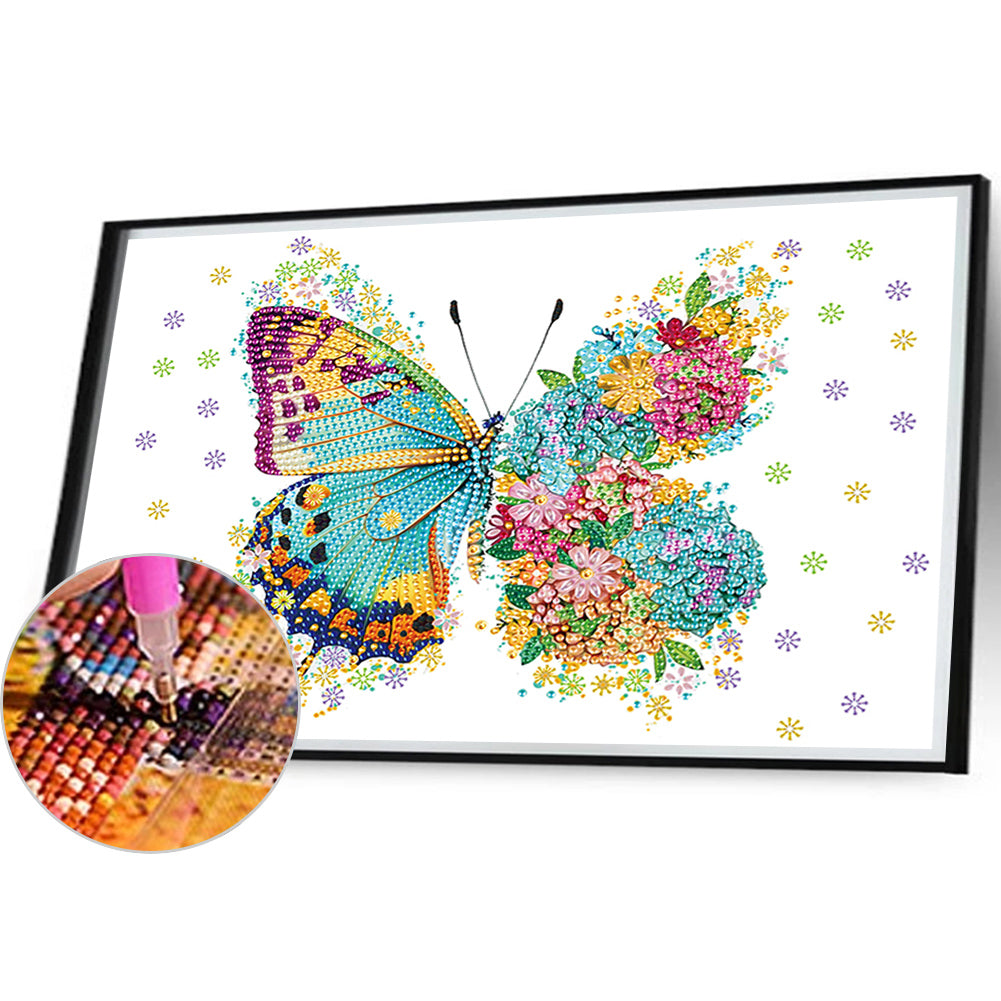 Butterfly - Special Shaped Drill Diamond Painting 40*30CM