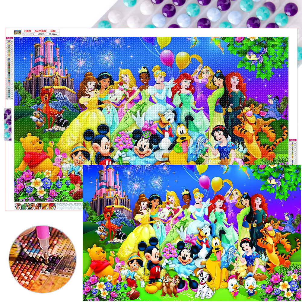 Disney - Full Round Drill Diamond Painting 80*50CM