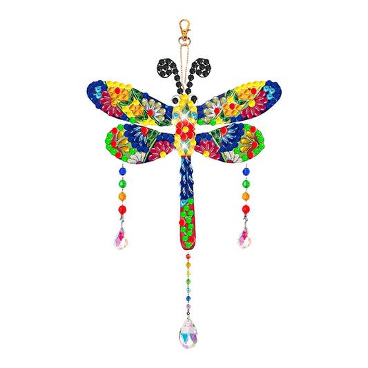 Suncatcher Double Sided Crystal Painting Ornaments for Windows Decor (Dragonfly)