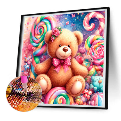 Candy Bear - Full Round Drill Diamond Painting 30*30CM