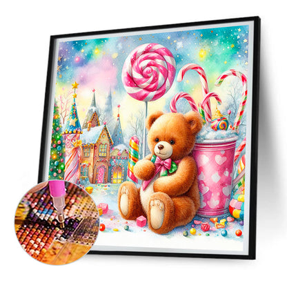 Candy Bear - Full Round Drill Diamond Painting 30*30CM