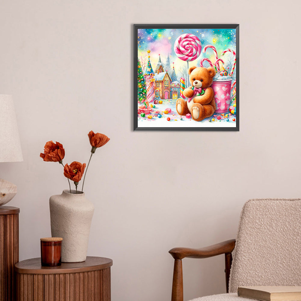 Candy Bear - Full Round Drill Diamond Painting 30*30CM