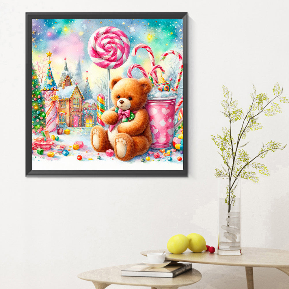 Candy Bear - Full Round Drill Diamond Painting 30*30CM