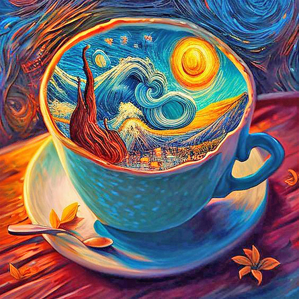 Starry Sky Coffee - Full Round Drill Diamond Painting 40*40CM