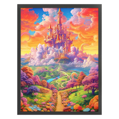 Colorful Castle - 11CT Stamped Cross Stitch 50*65CM