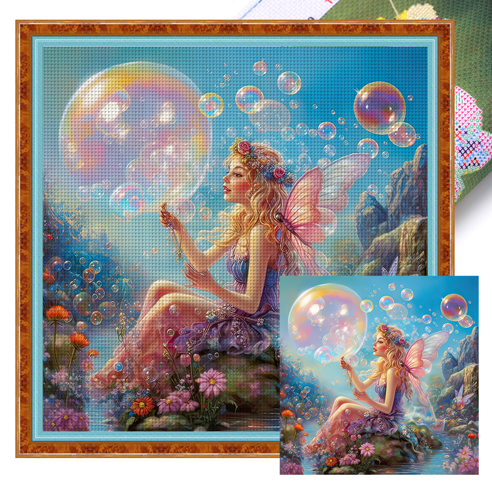 Butterfly Fairy - 14CT Stamped Cross Stitch 50*50CM