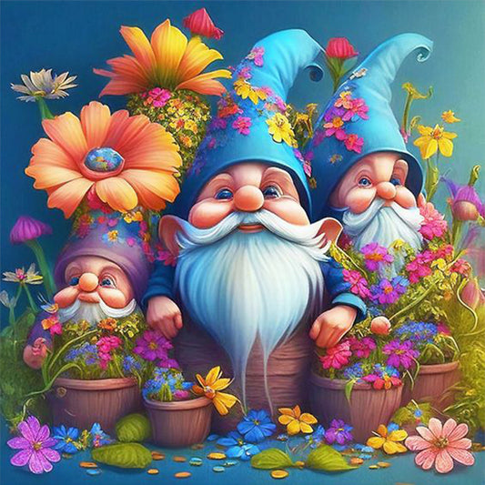Flower Gnome - 11CT Counted Cross Stitch 40*40CM