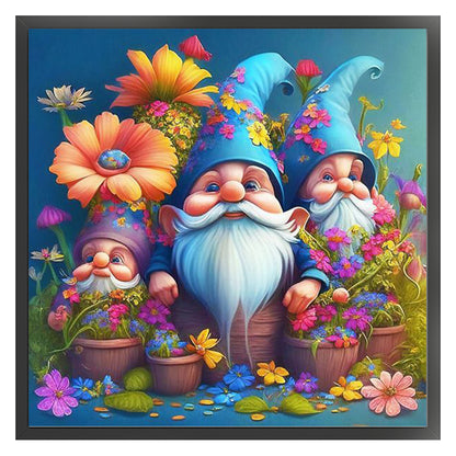 Flower Gnome - 11CT Counted Cross Stitch 40*40CM