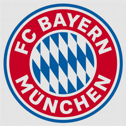 Bayern Munich Football Club Logo - 11CT Stamped Cross Stitch 40*40CM
