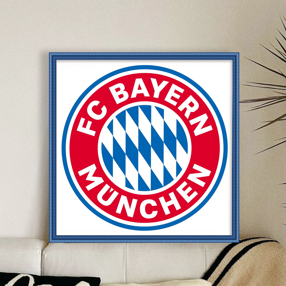Bayern Munich Football Club Logo - 11CT Stamped Cross Stitch 40*40CM