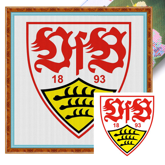 Stuttgart Second Football Team Logo - 11CT Stamped Cross Stitch 40*40CM