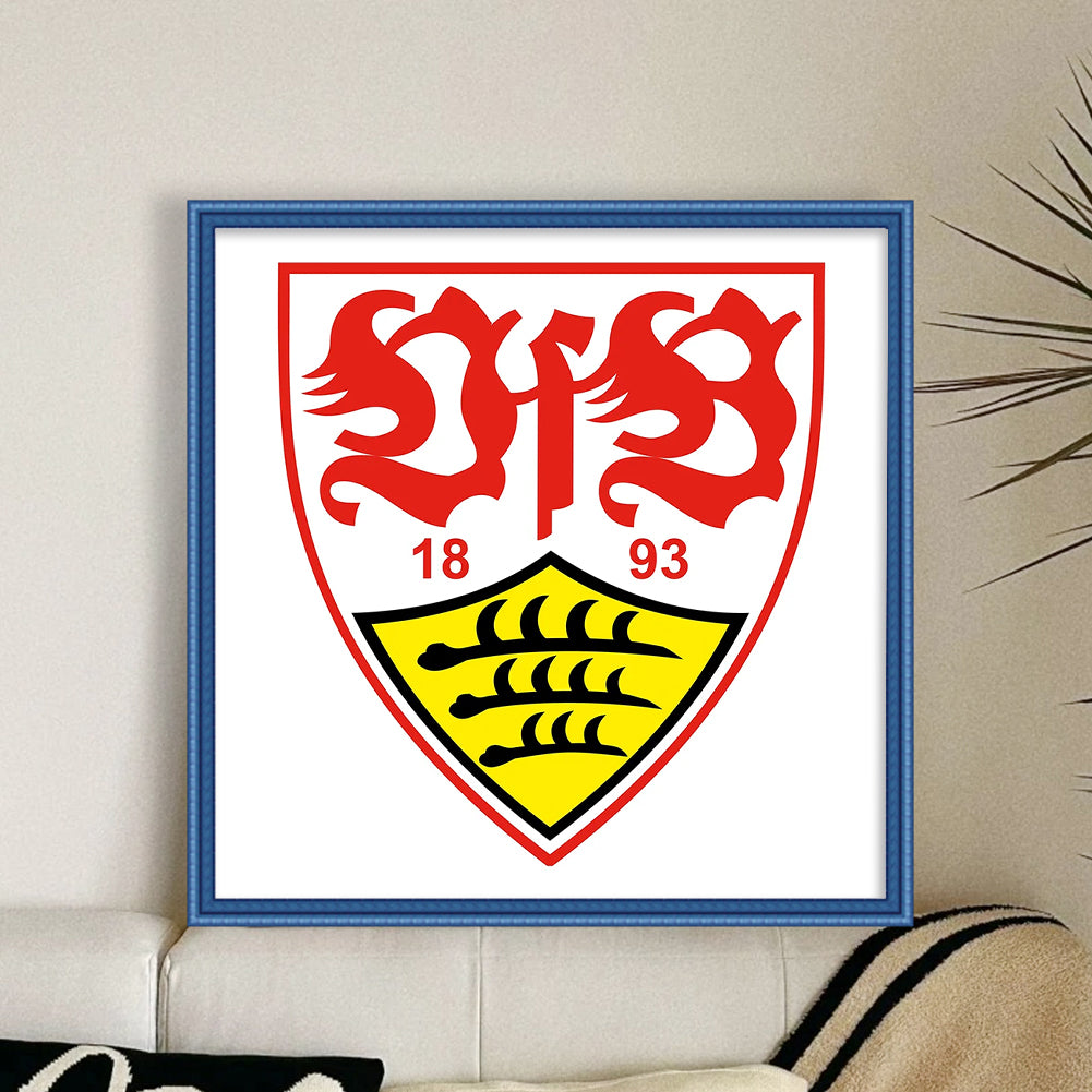 Stuttgart Second Football Team Logo - 11CT Stamped Cross Stitch 40*40CM