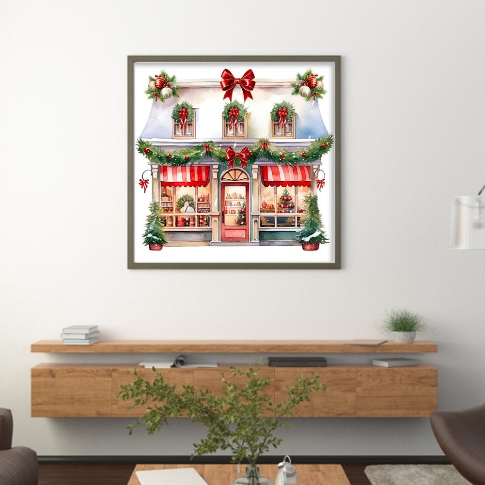 Christmas Shop - 18CT Counted Cross Stitch 35*35CM