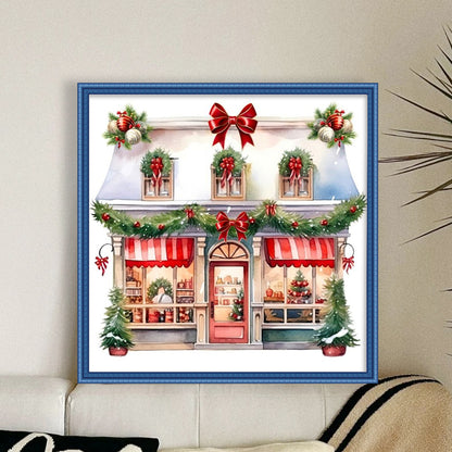 Christmas Shop - 18CT Counted Cross Stitch 35*35CM