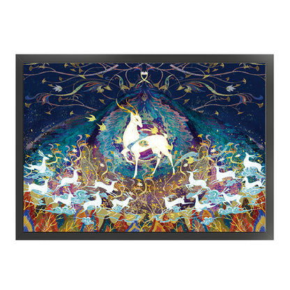 Dunhuang Nine-Color Deer - 11CT Stamped Cross Stitch 60*46CM