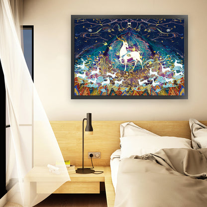 Dunhuang Nine-Color Deer - 11CT Stamped Cross Stitch 60*46CM