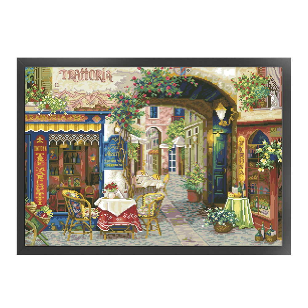Verona Cafe - 11CT Stamped Cross Stitch 70*54CM