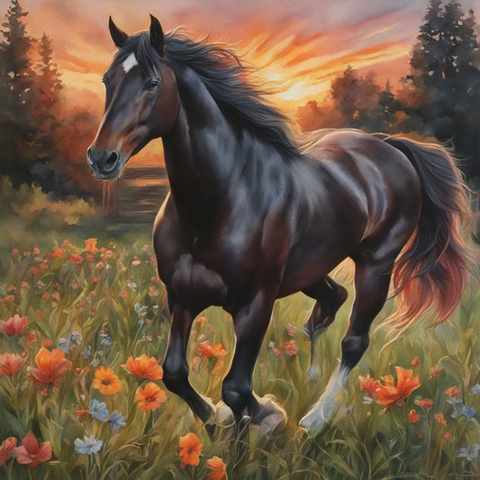 Horse - Full Round Drill Diamond Painting 30*30CM