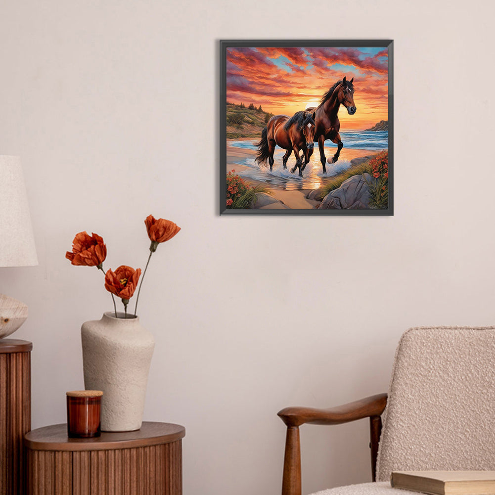 Horse - Full Round Drill Diamond Painting 30*30CM