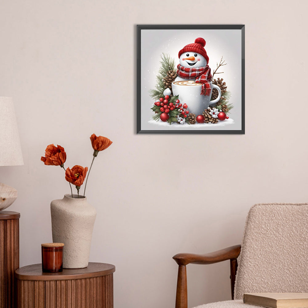 Christmas Snowman - Full Round Drill Diamond Painting 30*30CM