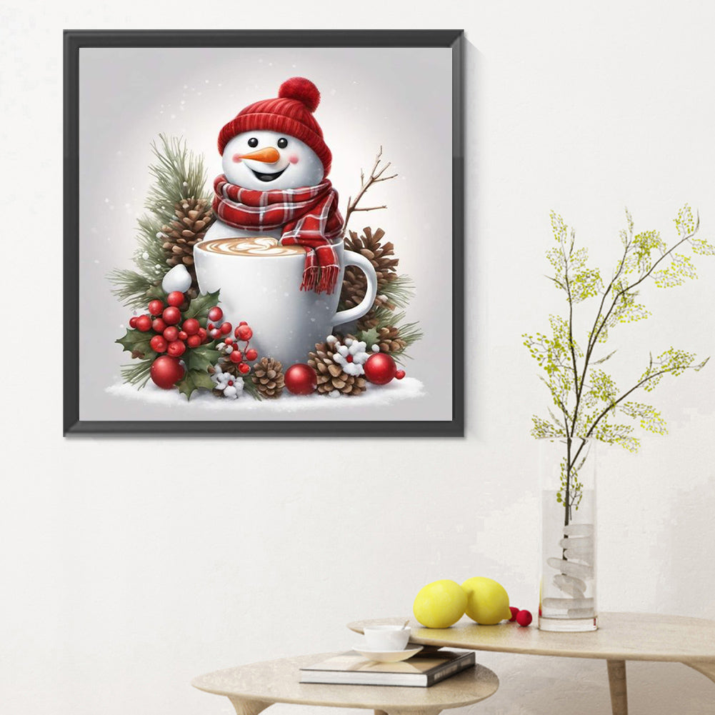 Christmas Snowman - Full Round Drill Diamond Painting 30*30CM