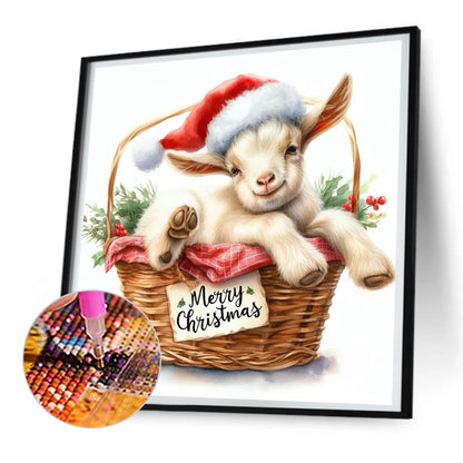 Christmas Lamb - Full Round Drill Diamond Painting 30*30CM