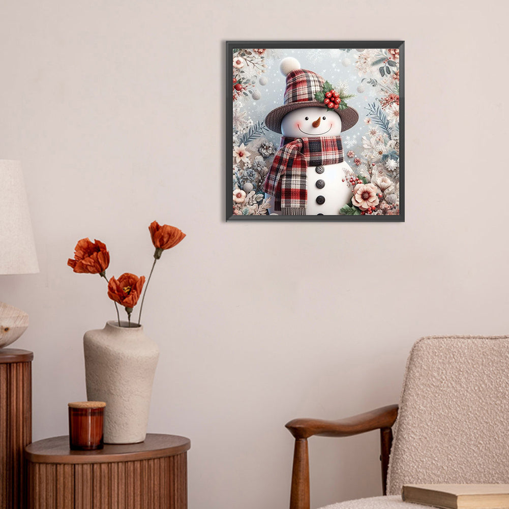 Christmas Snowman - Full Round Drill Diamond Painting 30*30CM