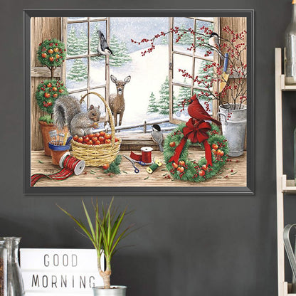 Christmas Atmosphere - Full Square Drill Diamond Painting 50*40CM