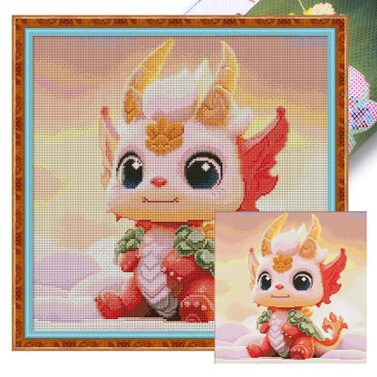 Cute Little Dragon - 11CT Stamped Cross Stitch 50*50CM