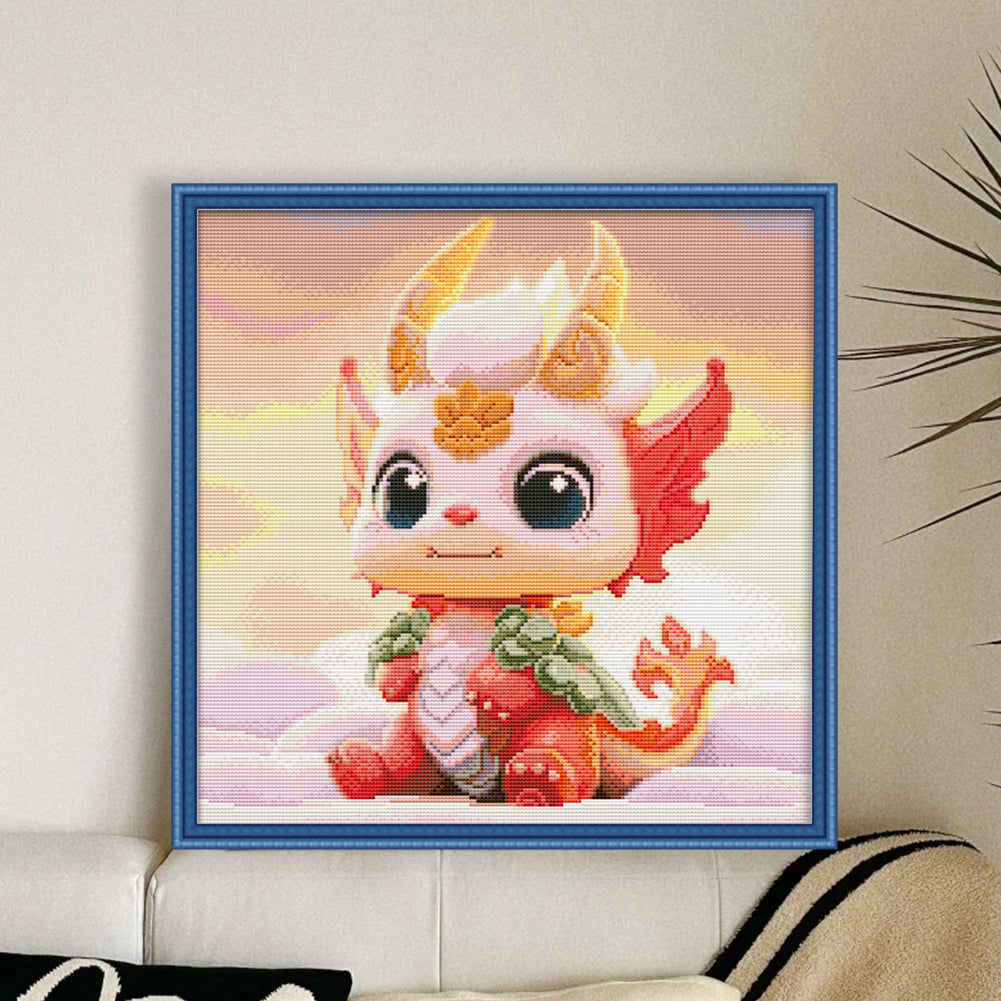 Cute Little Dragon - 11CT Stamped Cross Stitch 50*50CM