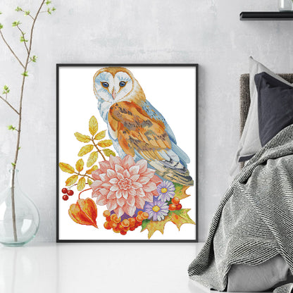 Autumn Owl- - 14CT Stamped Cross Stitch 42*54CM(Joy Sunday)