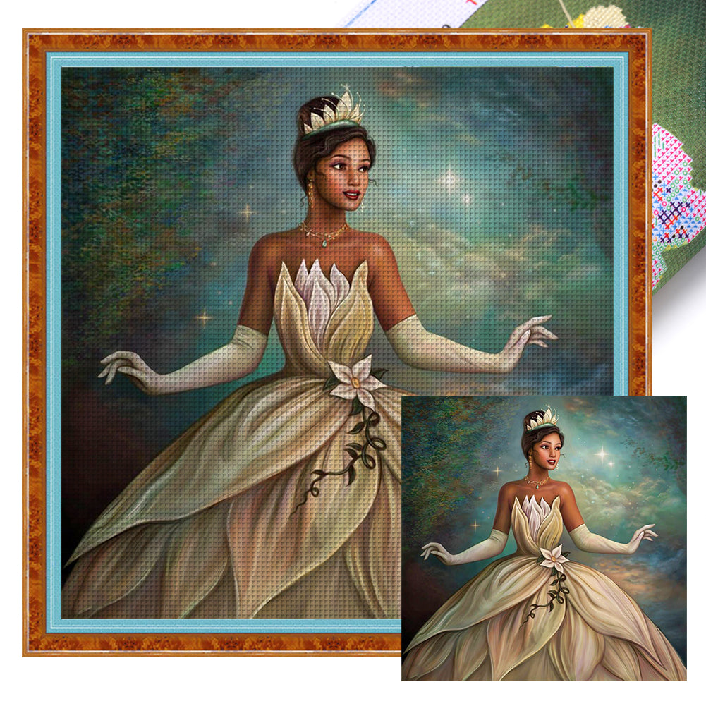 Disney-Princess Tiana - 11CT Stamped Cross Stitch 40*40CM