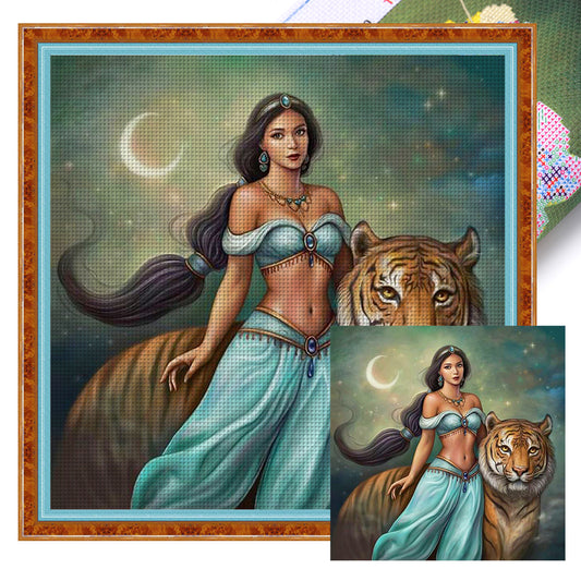 Disney-Princess Jasmine - 11CT Stamped Cross Stitch 40*40CM