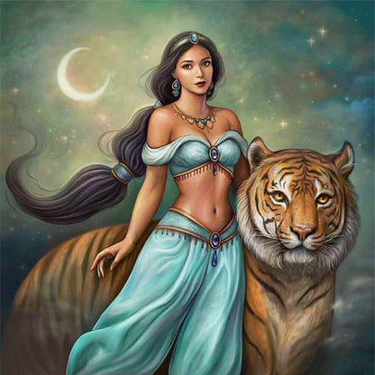 Disney-Princess Jasmine - 11CT Stamped Cross Stitch 40*40CM