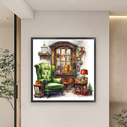 Sofa Window Sill - 11CT Stamped Cross Stitch 60*60CM